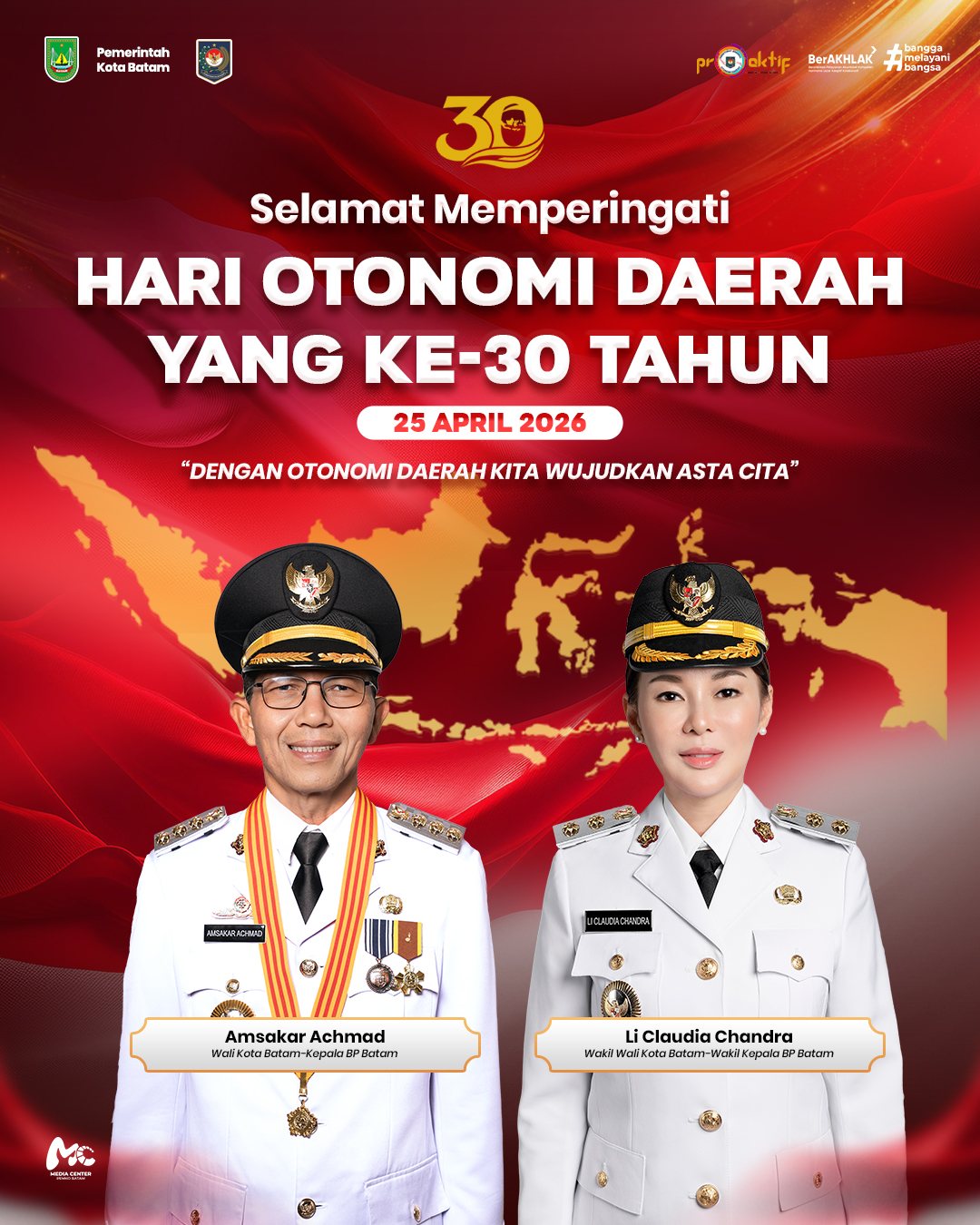 Selamat memperingati Hari Otonomi Daerah ke-30