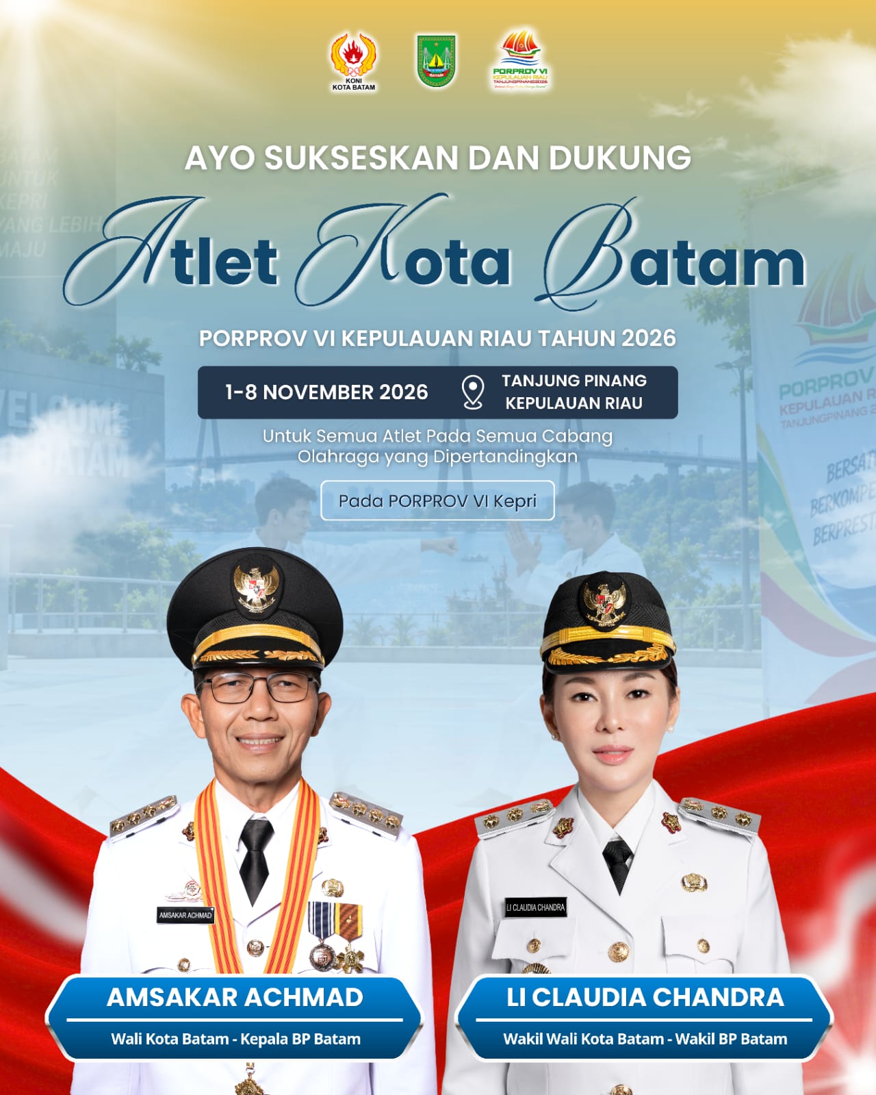 Ayo Dukung Atlet Kota Batam Berlaga di PORPROV VI Kepri 2026